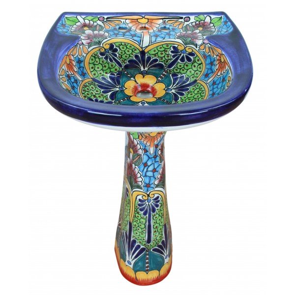 Mexican Talavera Pedestal Sink San Francisco